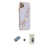 MARSİLYAN™- iPhone 11 Pro Max Kılıf Nova Işık Prime - Siyah 6D Mat Seramik Hayalet Nano Ekran Koruyucu + Metal Kamera Lens Koruma Cam - MR