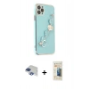 MARSİLYAN™- iPhone 11 Pro Max Kılıf Nova Işık Prime - Siyah 6D Mat Seramik Hayalet Nano Ekran Koruyucu + Pers Alüminyum Kamera Lens - LT