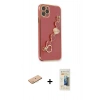 MARSİLYAN™- iPhone 11 Pro Max Kılıf Nova Işık Prime - Siyah 6D Mat Seramik Hayalet Nano Ekran Koruyucu + Renkli Kamera Lens Koruma Cam - PE