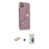 MARSİLYAN™- iPhone 11 Pro Max Kılıf Nova Işık Prime - Siyah 6D Mat Seramik Hayalet Nano Ekran Koruyucu + Renkli Kamera Lens Koruma Cam - MI