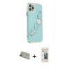 MARSİLYAN™- iPhone 11 Pro Max Kılıf Nova Işık Prime - Siyah 6D Mat Seramik Hayalet Nano Ekran Koruyucu + Rainbow Kamera Lens Koruma Cam - GD