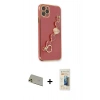 MARSİLYAN™- iPhone 11 Pro Max Kılıf Nova Işık Prime - Siyah 6D Mat Seramik Hayalet Nano Ekran Koruyucu + Rainbow Kamera Lens Koruma Cam - GD