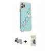 MARSİLYAN™- iPhone 11 Pro Max Kılıf Nova Işık Prime - Siyah 6D Mat Seramik Hayalet Nano Ekran Koruyucu + Rainbow Kamera Lens Koruma Cam - YL