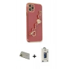 MARSİLYAN™- iPhone 11 Pro Max Kılıf Nova Işık Prime - Siyah Bilvis Hayalet Cam Ekran Koruyucu + Rainbow Kamera Lens Koruma Cam - GD