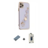 MARSİLYAN™- iPhone 11 Pro Max Kılıf Nova Işık Prime - Siyah Bilvis Hayalet Cam Ekran Koruyucu + Shine Kamera Lens Koruma Cam - GS