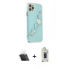 MARSİLYAN™- iPhone 11 Pro Max Kılıf Nova Işık Prime - Siyah Bilvis Hayalet Cam Ekran Koruyucu + Kamera Lens Koruma Cam - SF