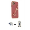 MARSİLYAN™- iPhone 11 Pro Max Kılıf Nova Işık Prime - Siyah Bilvis Hayalet Cam Ekran Koruyucu + Lacivert Pers Alüminyum Kamera Lens