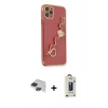 MARSİLYAN™- iPhone 11 Pro Max Kılıf Nova Işık Prime - Siyah Bilvis Hayalet Cam Ekran Koruyucu + Pers Alüminyum Kamera Lens - SH