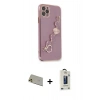 MARSİLYAN™- iPhone 11 Pro Max Kılıf Nova Işık Prime - Siyah Bilvis Hayalet Cam Ekran Koruyucu + Rainbow Kamera Lens Koruma Cam - GD