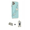 MARSİLYAN™- iPhone 11 Pro Max Kılıf Nova Işık Prime - Siyah Bilvis Hayalet Cam Ekran Koruyucu + Rainbow Kamera Lens Koruma Cam - GD