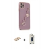 MARSİLYAN™- iPhone 11 Pro Max Kılıf Nova Işık Prime - Siyah Bilvis Hayalet Cam Ekran Koruyucu + Renkli Kamera Lens Koruma Cam - MI