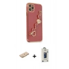MARSİLYAN™- iPhone 11 Pro Max Kılıf Nova Işık Prime - Siyah Bilvis Hayalet Cam Ekran Koruyucu + Renkli Kamera Lens Koruma Cam - SI