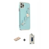 MARSİLYAN™- iPhone 11 Pro Max Kılıf Nova Işık Prime - Siyah Bilvis Hayalet Cam Ekran Koruyucu + Renkli Kamera Lens Koruma Cam - MI