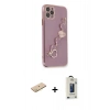 MARSİLYAN™- iPhone 11 Pro Max Kılıf Nova Işık Prime - Siyah Bilvis Hayalet Cam Ekran Koruyucu + Renkli Kamera Lens Koruma Cam - SI
