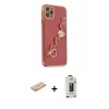 MARSİLYAN™- iPhone 11 Pro Max Kılıf Nova Işık Prime - Siyah Bilvis Hayalet Cam Ekran Koruyucu + Renkli Kamera Lens Koruma Cam - TU