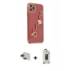 MARSİLYAN™- iPhone 11 Pro Max Kılıf Nova Işık Prime - Siyah Bilvis Hayalet Cam Ekran Koruyucu + Yeşil Pers Alüminyum Kamera Lens