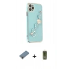 MARSİLYAN™- iPhone 11 Pro Max Kılıf Nova Işık Prime - Siyah Joko Magic 5D Hayalet Cam + Gold Metal Kamera Lens Koruma Cam