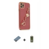 MARSİLYAN™- iPhone 11 Pro Max Kılıf Nova Işık Prime - Siyah Joko Magic 5D Hayalet Cam + Gold Metal Kamera Lens Koruma Cam