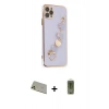 MARSİLYAN™- iPhone 11 Pro Max Kılıf Nova Işık Prime - Siyah Joko Magic 5D Hayalet Cam + Rainbow Kamera Lens Koruma Cam - GD