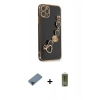 MARSİLYAN™- iPhone 11 Pro Max Kılıf Nova Işık Prime - Siyah Joko Magic 5D Hayalet Cam + Metal Kamera Lens Koruma Cam - SH