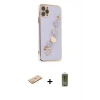MARSİLYAN™- iPhone 11 Pro Max Kılıf Nova Işık Prime - Siyah Joko Magic 5D Hayalet Cam + Renkli Kamera Lens Koruma Cam - SI