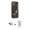 MARSİLYAN™- iPhone 11 Pro Max Kılıf Nova Işık Prime - Siyah Mat Seramik Nano Ekran Koruyucu + Pers Alüminyum Kamera Lens - KI