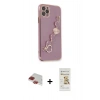 MARSİLYAN™- iPhone 11 Pro Max Kılıf Nova Işık Prime - Siyah Mat Seramik Nano Ekran Koruyucu + Pers Alüminyum Kamera Lens - KI