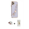 MARSİLYAN™- iPhone 11 Pro Max Kılıf Nova Işık Prime - Siyah Mat Seramik Nano Ekran Koruyucu + Pers Alüminyum Kamera Lens - KI