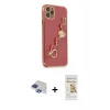 MARSİLYAN™- iPhone 11 Pro Max Kılıf Nova Işık Prime - Siyah Mat Seramik Nano Ekran Koruyucu + Pers Alüminyum Kamera Lens - LT
