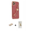 MARSİLYAN™- iPhone 11 Pro Max Kılıf Nova Işık Prime - Siyah Mat Seramik Nano Ekran Koruyucu + Renkli Kamera Lens Koruma Cam - YL