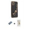 MARSİLYAN™- iPhone 11 Pro Max Kılıf Nova Işık Prime - Siyah Mat Seramik Nano Ekran Koruyucu + Shine Kamera Lens Koruma Cam - MI
