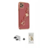 MARSİLYAN™- iPhone 11 Pro Max Kılıf Nova Işık Prime - Siyah Mat Seramik Nano Ekran Koruyucu + Pers Alüminyum Kamera Lens - SH