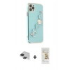 MARSİLYAN™- iPhone 11 Pro Max Kılıf Nova Işık Prime - Siyah Mat Seramik Nano Ekran Koruyucu + Pers Alüminyum Kamera Lens - SH