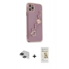 MARSİLYAN™- iPhone 11 Pro Max Kılıf Nova Işık Prime - Siyah Mat Seramik Nano Ekran Koruyucu + Pers Alüminyum Kamera Lens - SH