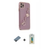 MARSİLYAN™- iPhone 11 Pro Max Kılıf Nova Işık Prime - Siyah Polymer Nano Ekran Koruyucu + Metal Kamera Lens Koruma Cam - SH