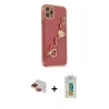 MARSİLYAN™- iPhone 11 Pro Max Kılıf Nova Işık Prime - Siyah Polymer Nano Ekran Koruyucu + Pers Alüminyum Kamera Lens - KI
