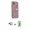 MARSİLYAN™- iPhone 11 Pro Max Kılıf Nova Işık Prime - Siyah Polymer Nano Ekran Koruyucu + Pers Alüminyum Kamera Lens - KI