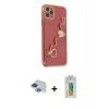 MARSİLYAN™- iPhone 11 Pro Max Kılıf Nova Işık Prime - Siyah Polymer Nano Ekran Koruyucu + Pers Alüminyum Kamera Lens - LT