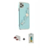 MARSİLYAN™- iPhone 11 Pro Max Kılıf Nova Işık Prime - Siyah Polymer Nano Ekran Koruyucu + Pers Alüminyum Kamera Lens - KI