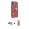 MARSİLYAN™- iPhone 11 Pro Max Kılıf Nova Işık Prime - Siyah Polymer Nano Ekran Koruyucu + Rainbow Kamera Lens Koruma Cam - YL