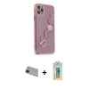 MARSİLYAN™- iPhone 11 Pro Max Kılıf Nova Işık Prime - Siyah Polymer Nano Ekran Koruyucu + Rainbow Kamera Lens Koruma Cam - YL