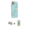 MARSİLYAN™- iPhone 11 Pro Max Kılıf Nova Işık Prime - Siyah Polymer Nano Ekran Koruyucu + Rainbow Kamera Lens Koruma Cam - GD