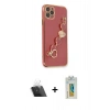 MARSİLYAN™- iPhone 11 Pro Max Kılıf Nova Işık Prime - Siyah Polymer Nano Ekran Koruyucu + Şeffaf Kamera Lens Koruma Cam