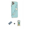 MARSİLYAN™- iPhone 11 Pro Max Kılıf Nova Işık Prime - Siyah Polymer Nano Ekran Koruyucu + Shine Kamera Lens Koruma Cam - MI