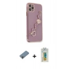 MARSİLYAN™- iPhone 11 Pro Max Kılıf Nova Işık Prime - Siyah Polymer Nano Ekran Koruyucu + Shine Kamera Lens Koruma Cam - GI