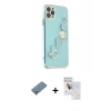 MARSİLYAN™- iPhone 11 Pro Max Kılıf Nova Işık Prime - Siyah Seramik Nano Ekran Koruyucu + Metal Kamera Lens Koruma Cam - GS