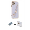 MARSİLYAN™- iPhone 11 Pro Max Kılıf Nova Işık Prime - Siyah Seramik Nano Ekran Koruyucu + Metal Kamera Lens Koruma Cam - GS