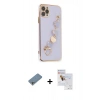 MARSİLYAN™- iPhone 11 Pro Max Kılıf Nova Işık Prime - Siyah Seramik Nano Ekran Koruyucu + Shine Kamera Lens Koruma Cam - GS