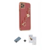 MARSİLYAN™- iPhone 11 Pro Max Kılıf Nova Işık Prime - Siyah Seramik Nano Ekran Koruyucu + Metal Kamera Lens Koruma Cam - MR