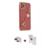 MARSİLYAN™- iPhone 11 Pro Max Kılıf Nova Işık Prime - Siyah Seramik Nano Ekran Koruyucu + Pers Alüminyum Kamera Lens - KI